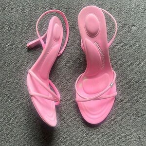 Alexander wang pink sling back sandals